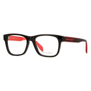 New Authentic  ALEXANDER MCQUEEN Black Square AM0307O 006 Glasses Women